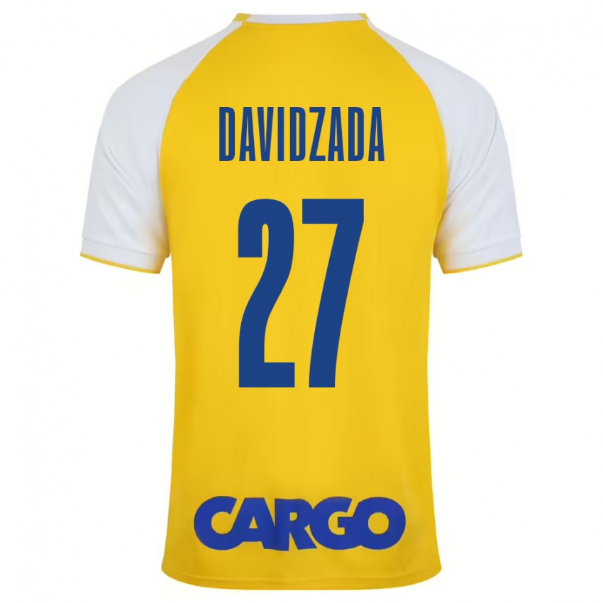 Niño Camiseta Ofir Davidzada #27 Amarillo Blanco 1ª Equipación 2024/25 La Camisa Argentina