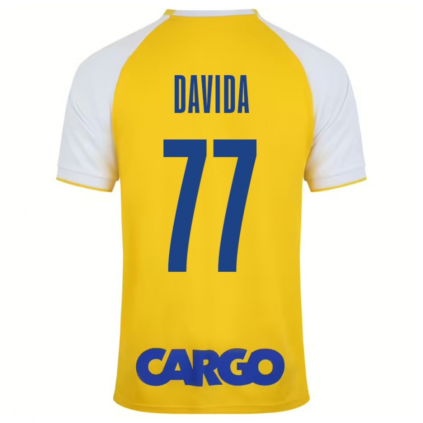 Niño Camiseta Osher Davida #77 Amarillo Blanco 1ª Equipación 2024/25 La Camisa Argentina