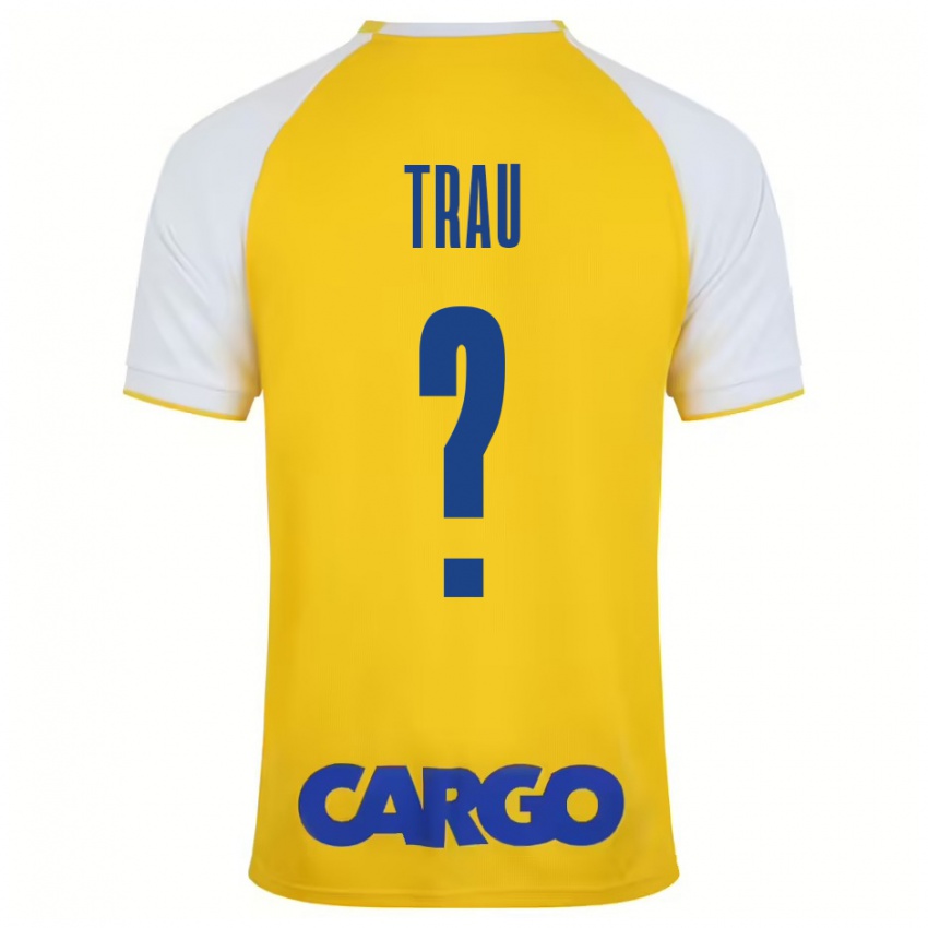 Niño Camiseta Idan Trau #0 Amarillo Blanco 1ª Equipación 2024/25 La Camisa Argentina