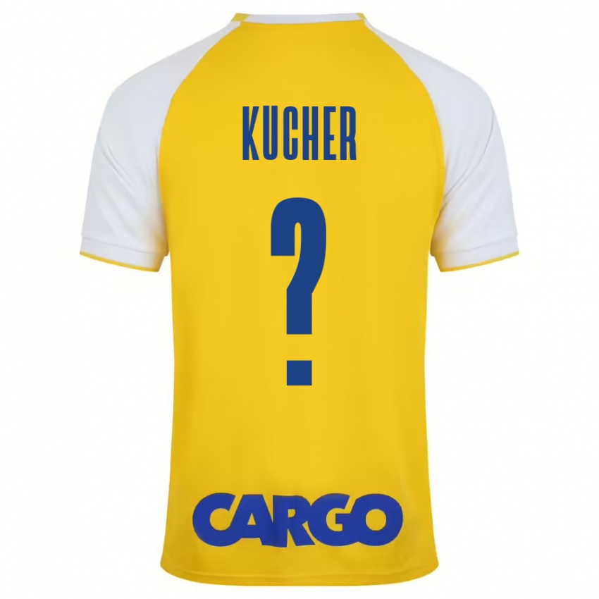 Niño Camiseta Yahonatan Kucher #0 Amarillo Blanco 1ª Equipación 2024/25 La Camisa Argentina