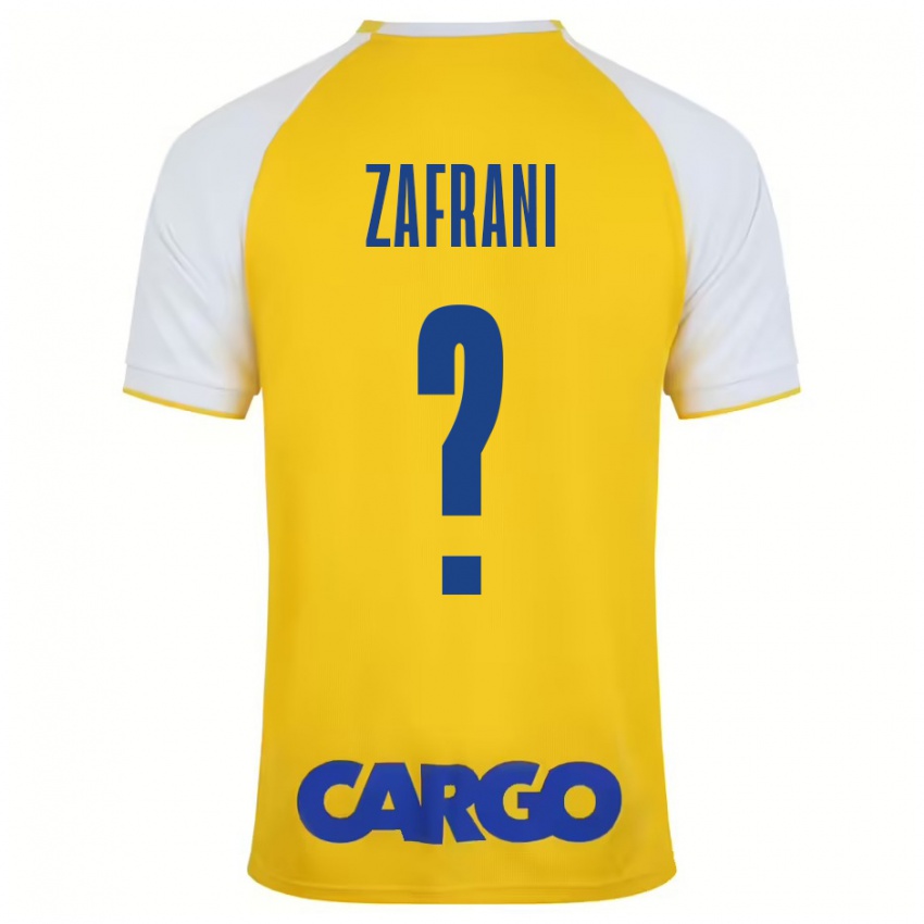 Niño Camiseta Itay Zafrani #0 Amarillo Blanco 1ª Equipación 2024/25 La Camisa Argentina