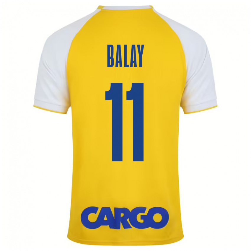 Niño Camiseta Yehuda Balay #11 Amarillo Blanco 1ª Equipación 2024/25 La Camisa Argentina