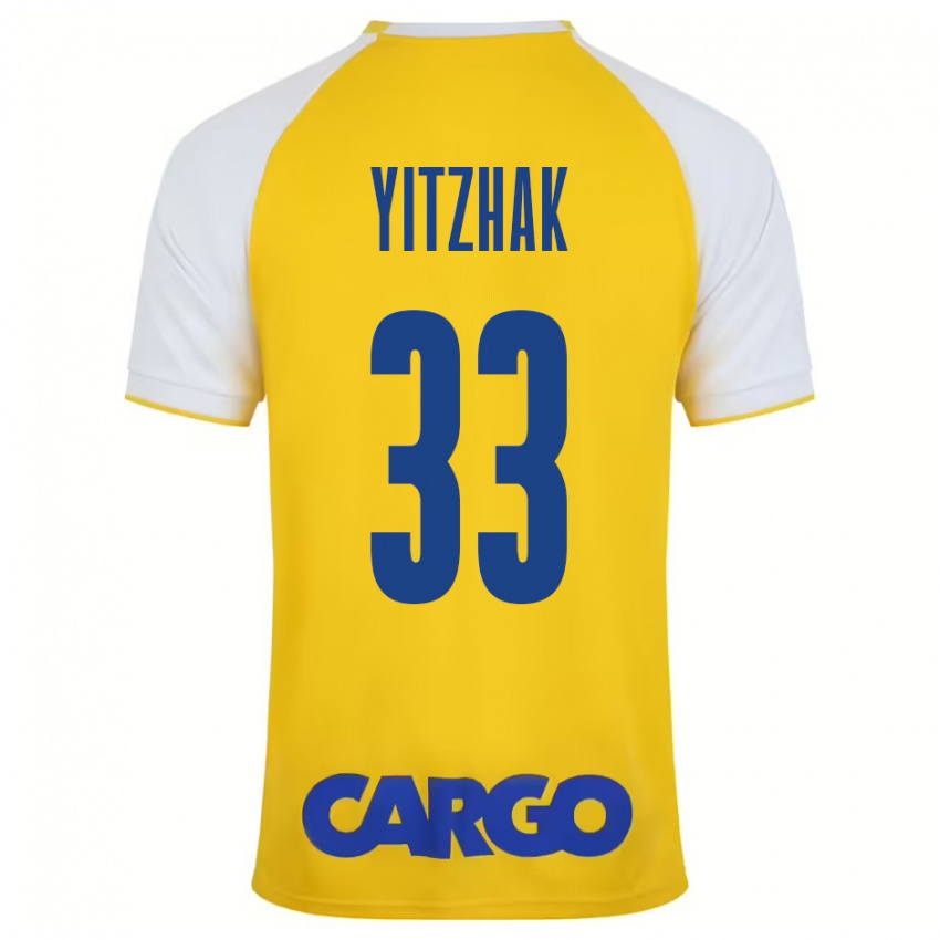 Niño Camiseta Or Yitzhak #33 Amarillo Blanco 1ª Equipación 2024/25 La Camisa Argentina