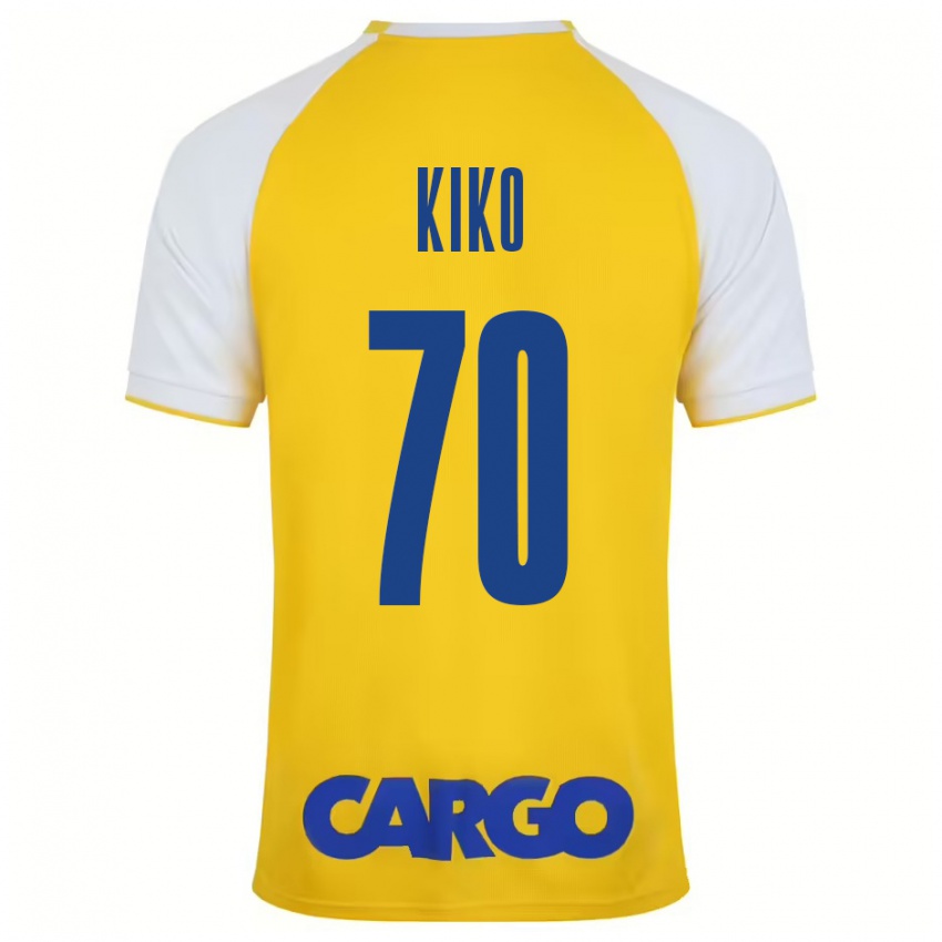 Niño Camiseta Kiko Bondoso #70 Amarillo Blanco 1ª Equipación 2024/25 La Camisa Argentina