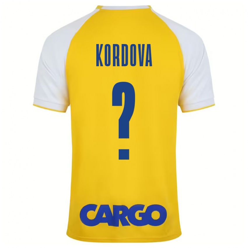 Niño Camiseta Adir Kordova #0 Amarillo Blanco 1ª Equipación 2024/25 La Camisa Argentina