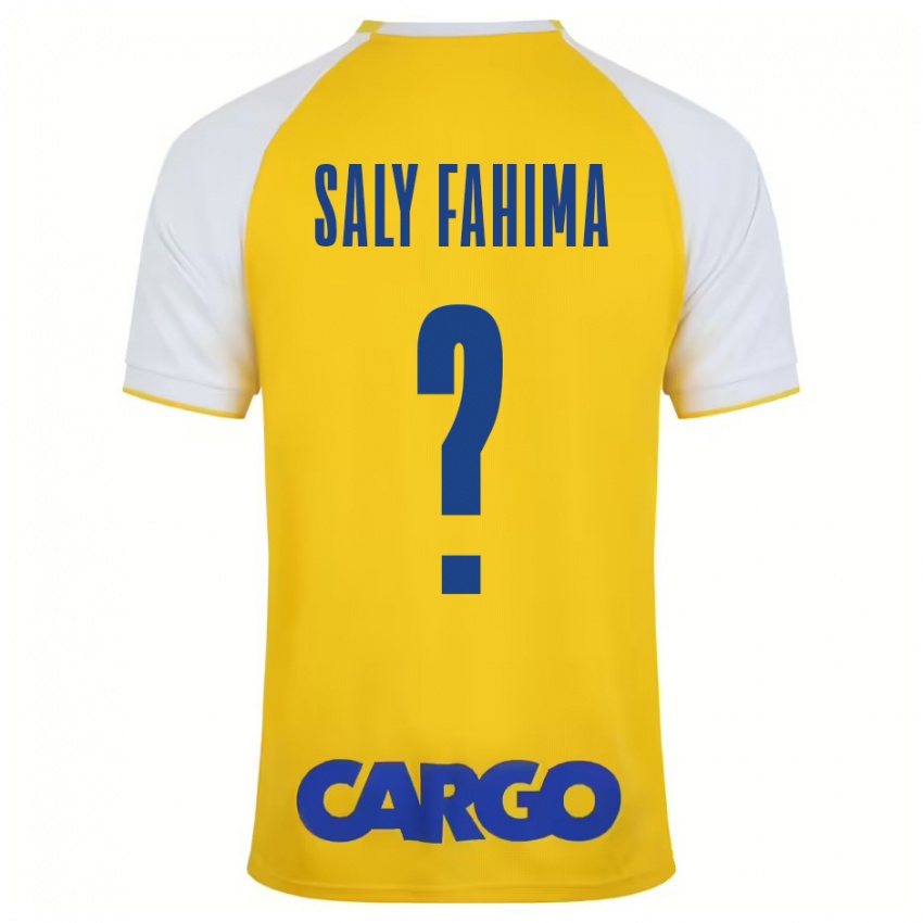 Niño Camiseta Israel Saly Fahima #0 Amarillo Blanco 1ª Equipación 2024/25 La Camisa Argentina