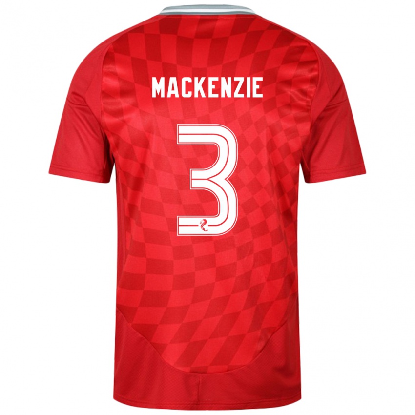 Niño Camiseta Jack Mackenzie #3 Rojo 1ª Equipación 2024/25 La Camisa Argentina