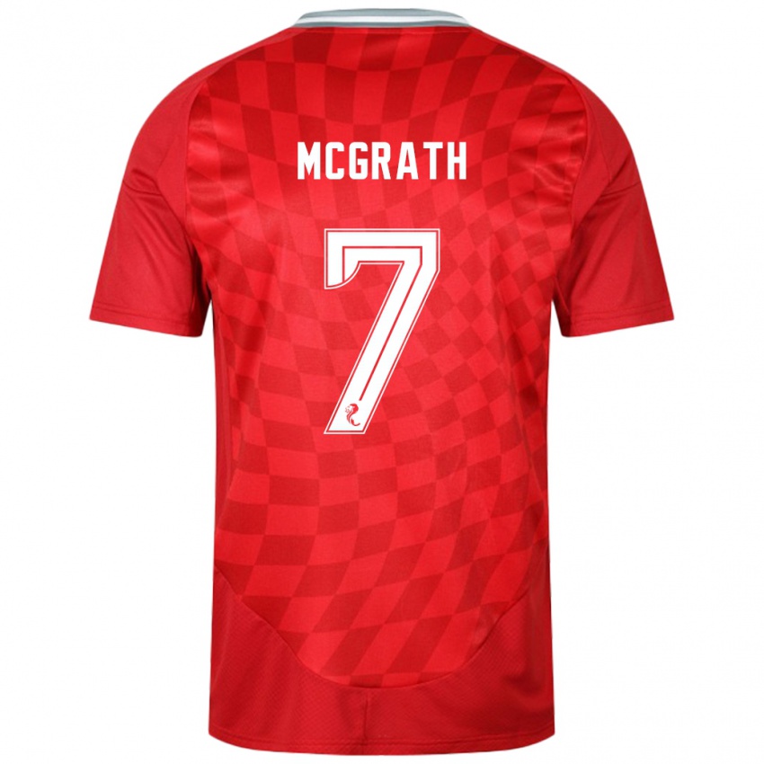 Niño Camiseta Jamie Mcgrath #7 Rojo 1ª Equipación 2024/25 La Camisa Argentina