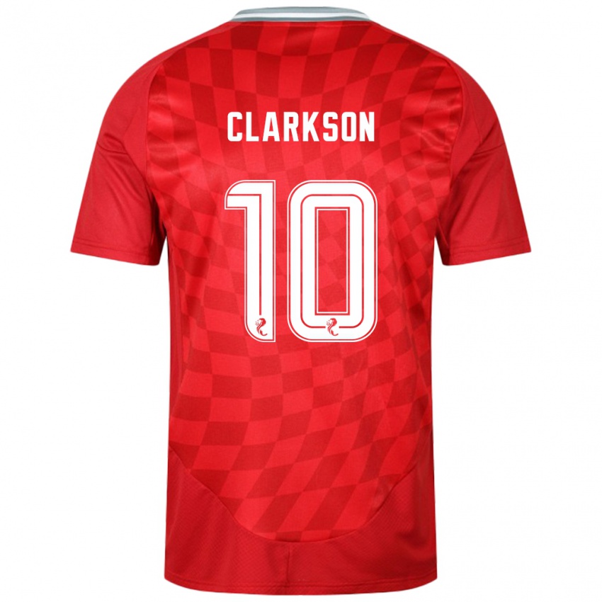 Niño Camiseta Leighton Clarkson #10 Rojo 1ª Equipación 2024/25 La Camisa Argentina