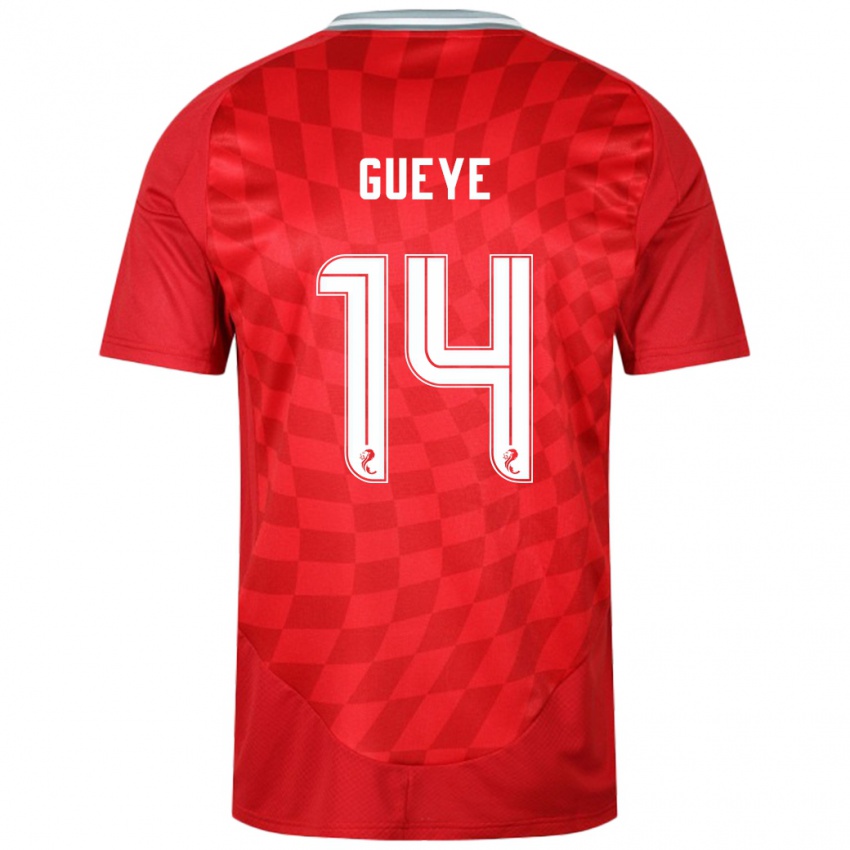 Niño Camiseta Pape Habib Gueye #14 Rojo 1ª Equipación 2024/25 La Camisa Argentina