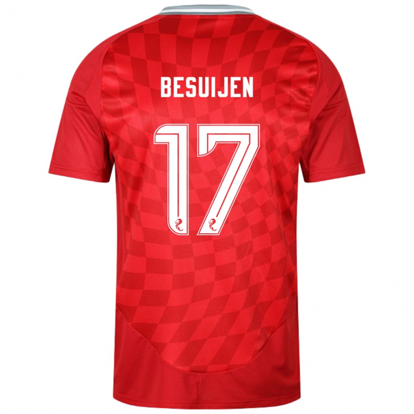 Niño Camiseta Vicente Besuijen #17 Rojo 1ª Equipación 2024/25 La Camisa Argentina