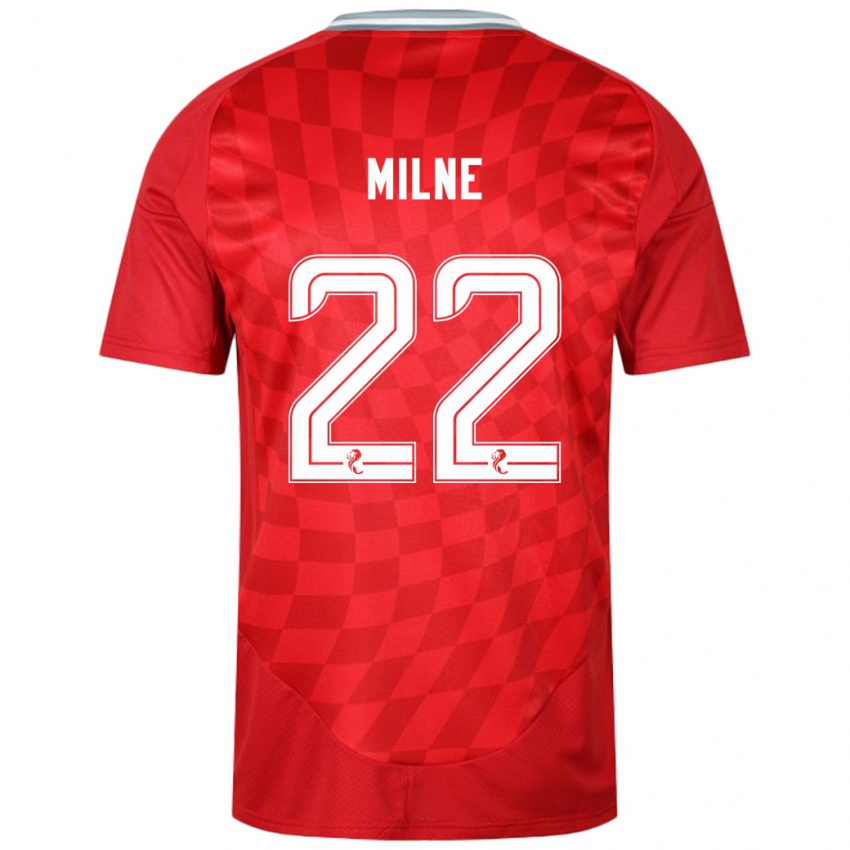 Niño Camiseta Jack Milne #22 Rojo 1ª Equipación 2024/25 La Camisa Argentina