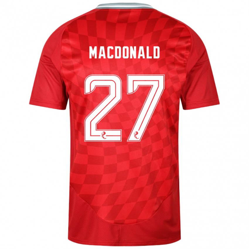 Niño Camiseta Angus Macdonald #27 Rojo 1ª Equipación 2024/25 La Camisa Argentina