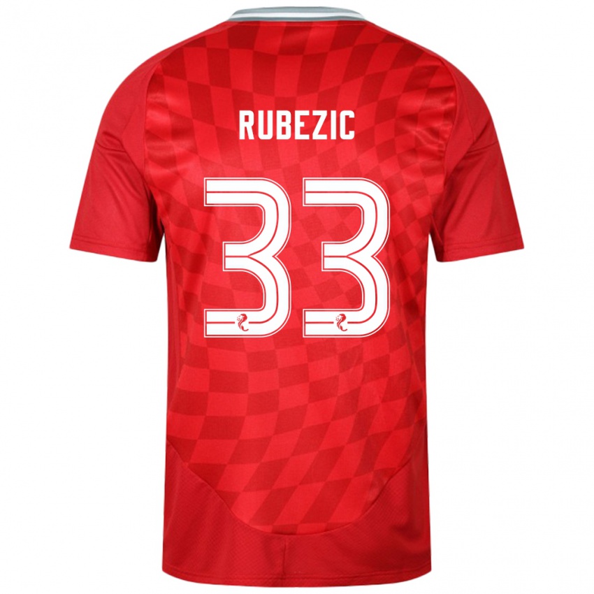 Niño Camiseta Slobodan Rubezic #33 Rojo 1ª Equipación 2024/25 La Camisa Argentina