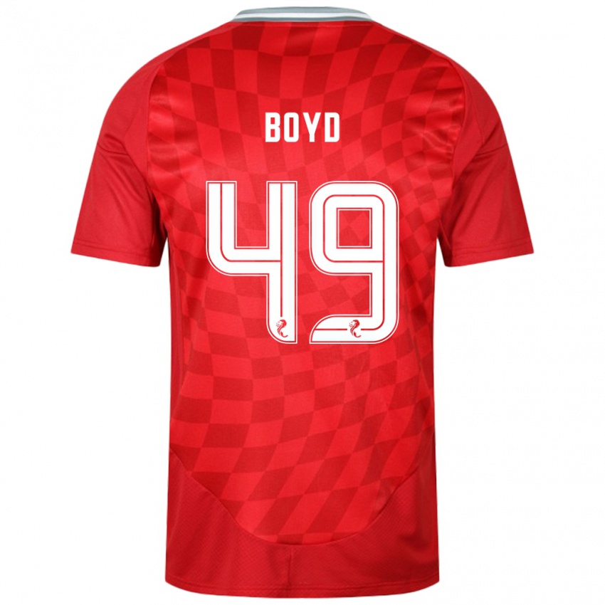 Niño Camiseta Fletcher Boyd #49 Rojo 1ª Equipación 2024/25 La Camisa Argentina