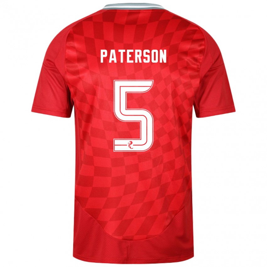 Niño Camiseta Donna Paterson #5 Rojo 1ª Equipación 2024/25 La Camisa Argentina