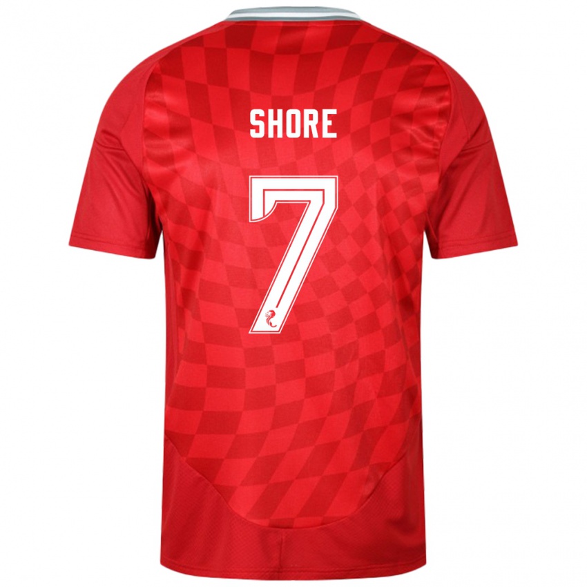 Niño Camiseta Eilidh Shore #7 Rojo 1ª Equipación 2024/25 La Camisa Argentina