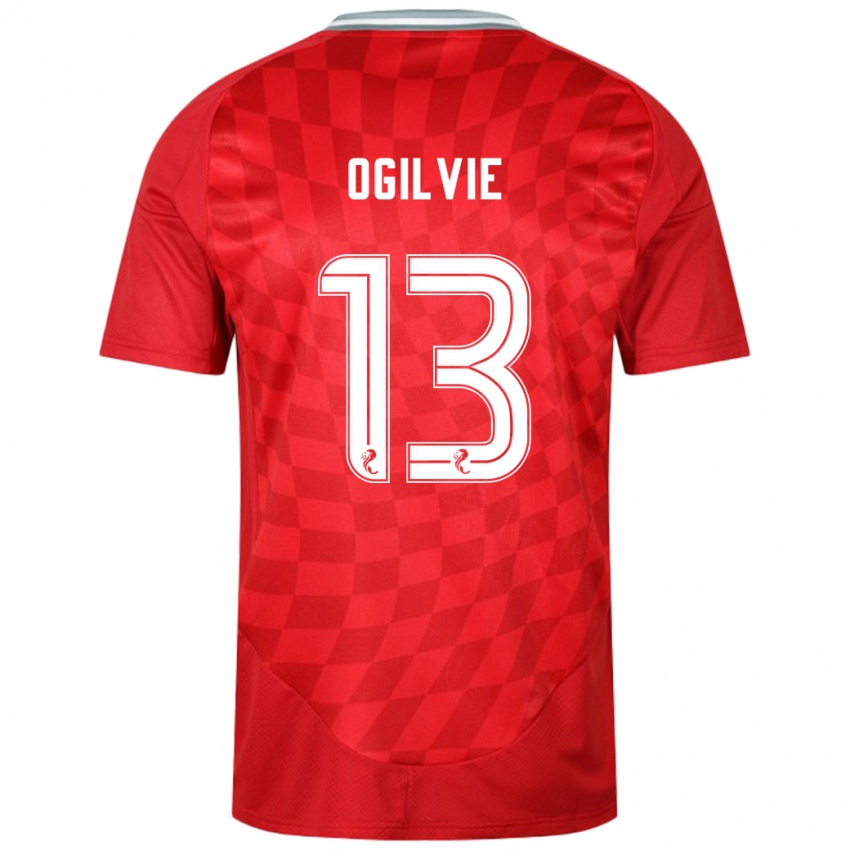 Niño Camiseta Francesca Ogilvie #13 Rojo 1ª Equipación 2024/25 La Camisa Argentina