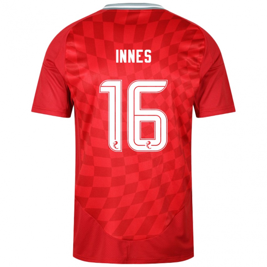 Niño Camiseta Hannah Innes #16 Rojo 1ª Equipación 2024/25 La Camisa Argentina