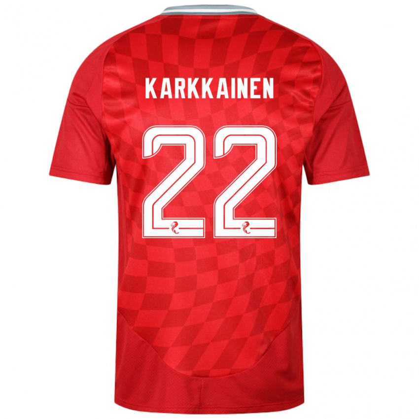 Niño Camiseta Elena Kärkkäinen #22 Rojo 1ª Equipación 2024/25 La Camisa Argentina