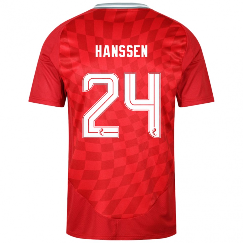 Niño Camiseta Nadine Hanssen #24 Rojo 1ª Equipación 2024/25 La Camisa Argentina