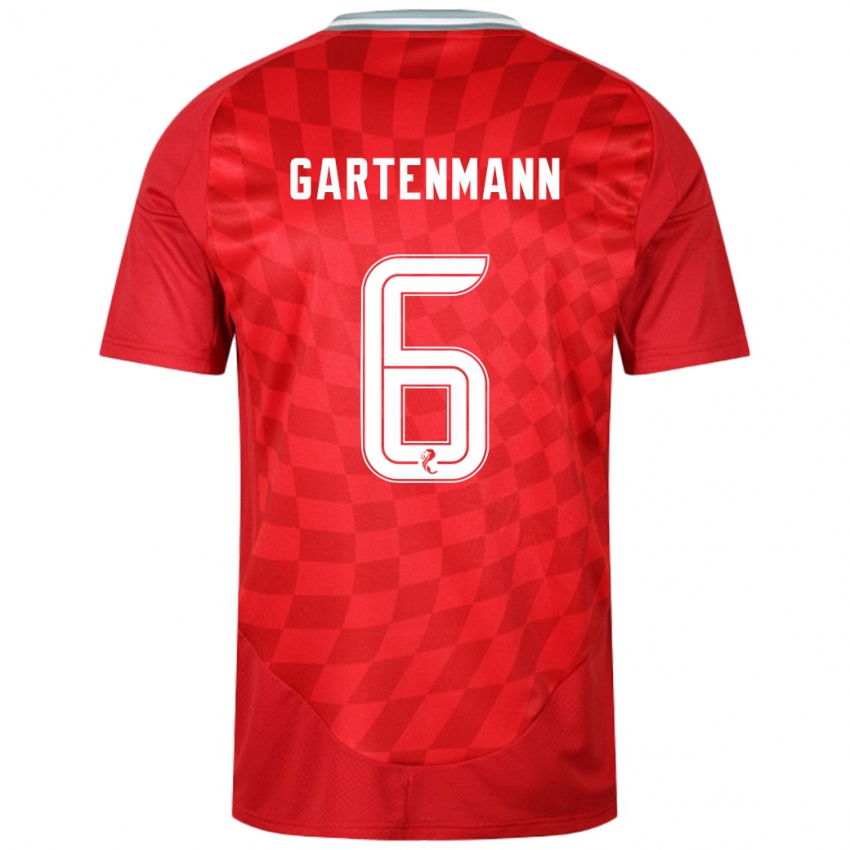 Niño Camiseta Stefan Gartenmann #6 Rojo 1ª Equipación 2024/25 La Camisa Argentina