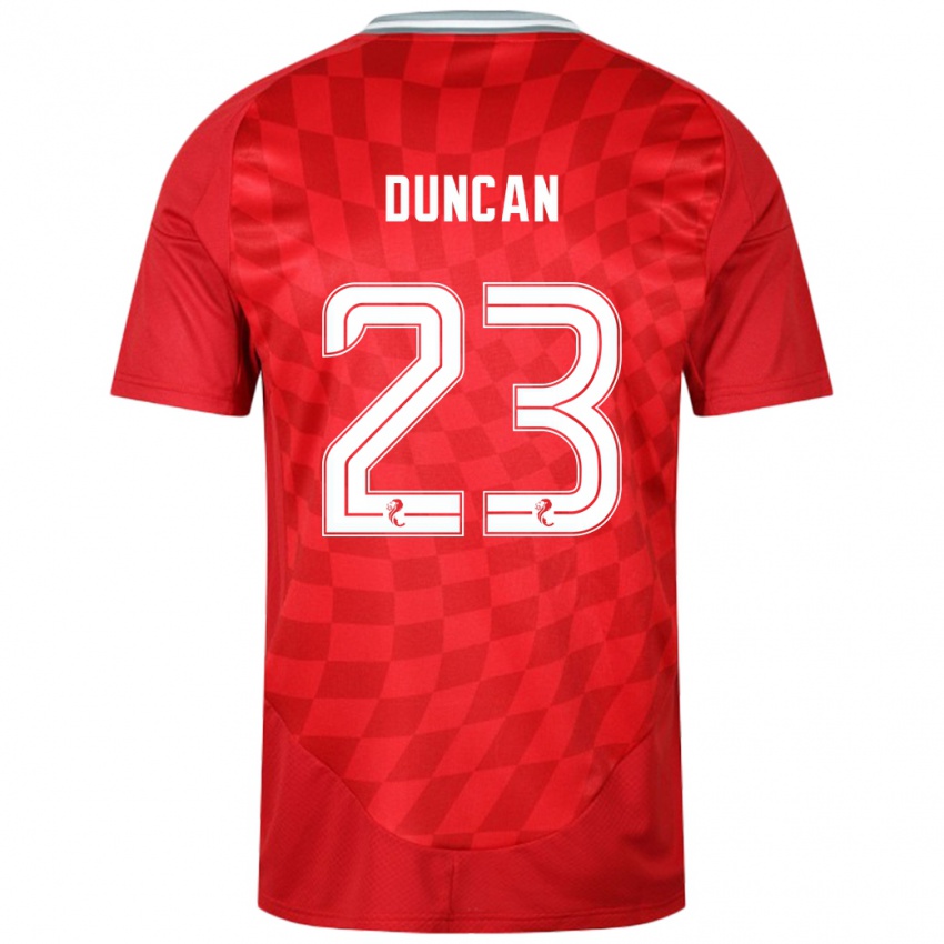 Niño Camiseta Ryan Duncan #23 Rojo 1ª Equipación 2024/25 La Camisa Argentina