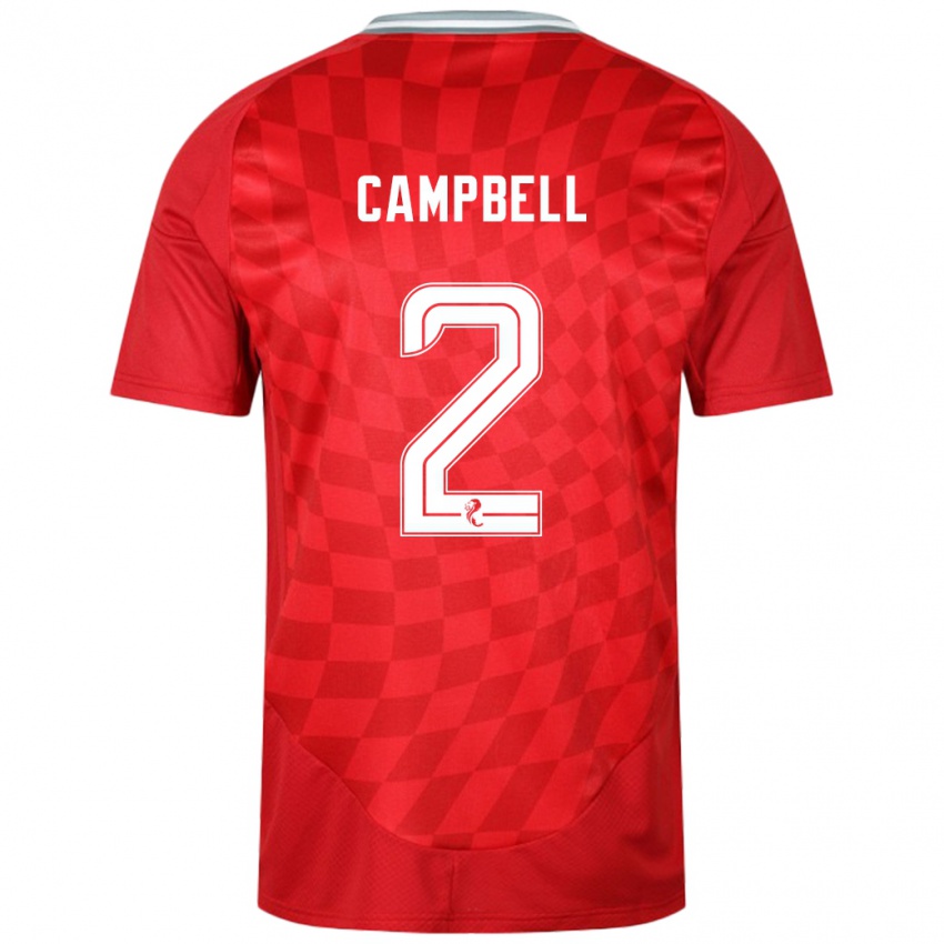 Niño Camiseta Loren Campbell #2 Rojo 1ª Equipación 2024/25 La Camisa Argentina