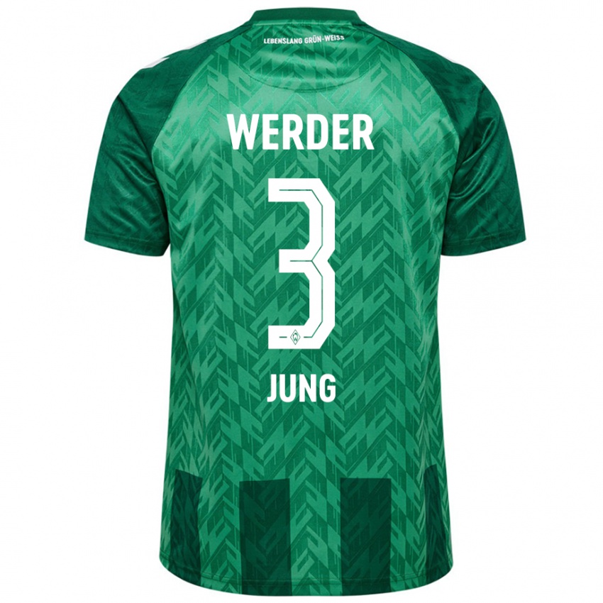 Niño Camiseta Anthony Jung #3 Verde 1ª Equipación 2024/25 La Camisa Argentina