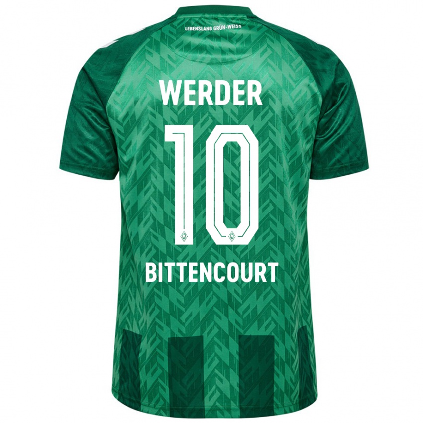 Niño Camiseta Leonardo Bittencourt #10 Verde 1ª Equipación 2024/25 La Camisa Argentina