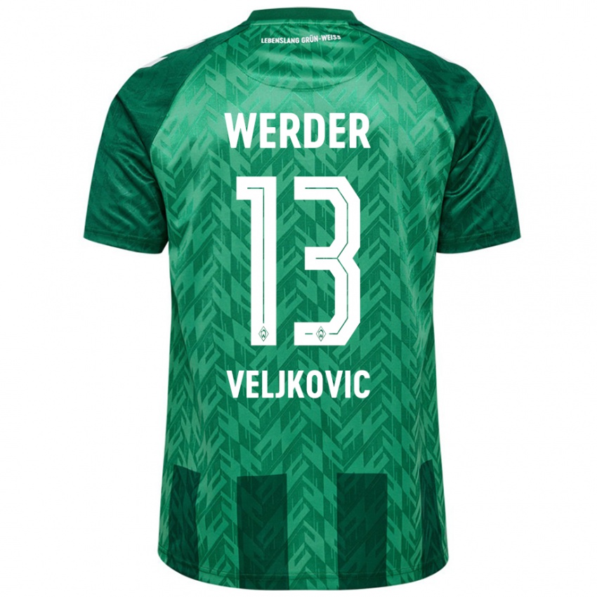 Niño Camiseta Milos Veljkovic #13 Verde 1ª Equipación 2024/25 La Camisa Argentina