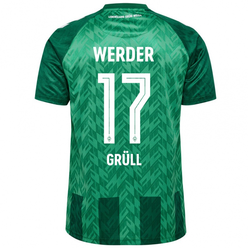 Niño Camiseta Marco Grüll #17 Verde 1ª Equipación 2024/25 La Camisa Argentina