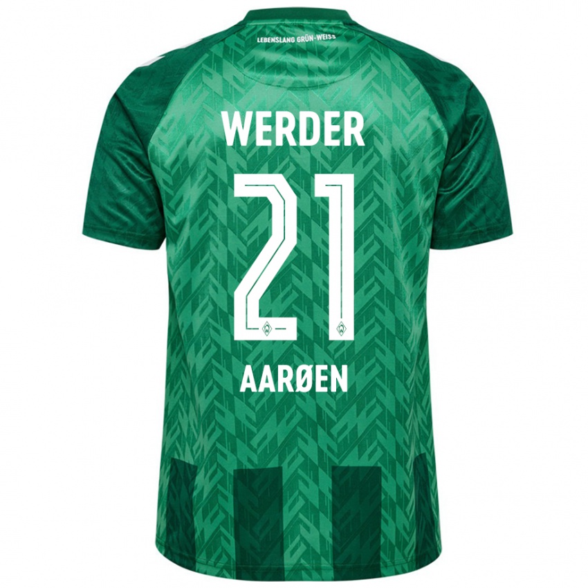 Niño Camiseta Isak Hansen-Aaröen #21 Verde 1ª Equipación 2024/25 La Camisa Argentina