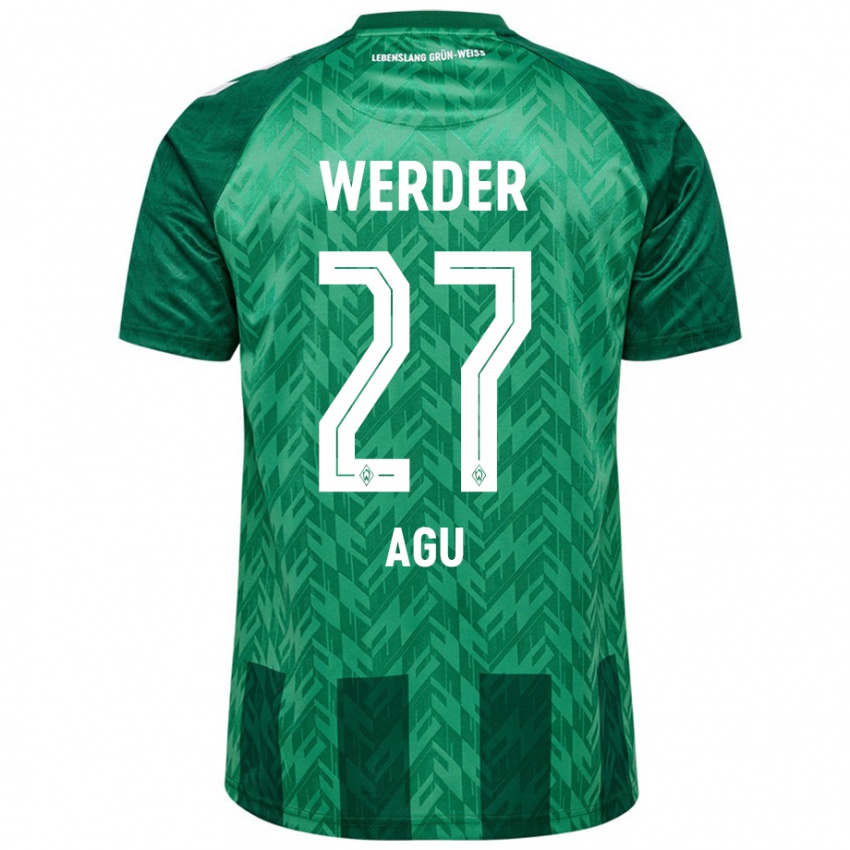 Niño Camiseta Felix Agu #27 Verde 1ª Equipación 2024/25 La Camisa Argentina