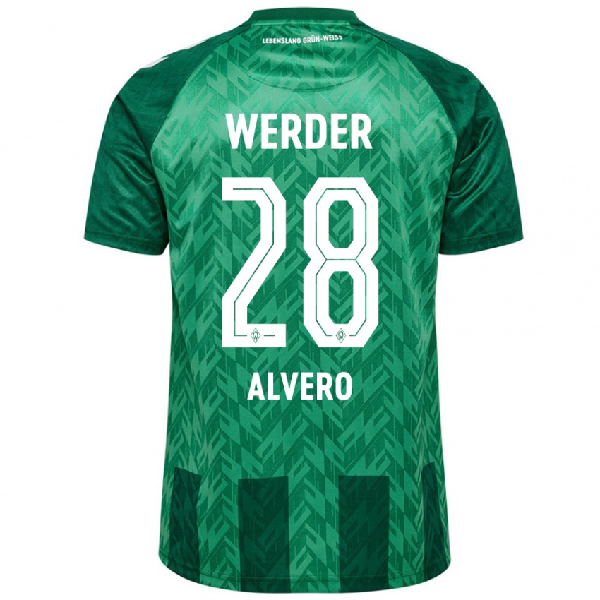 Niño Camiseta Skelly Alvero #28 Verde 1ª Equipación 2024/25 La Camisa Argentina