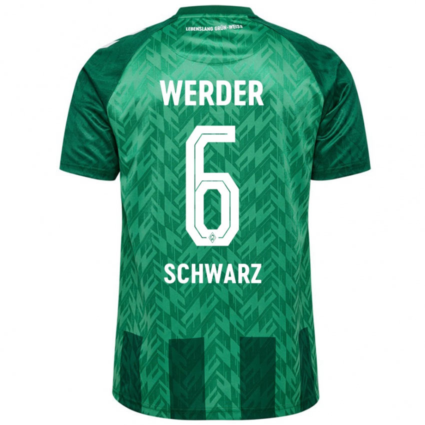 Niño Camiseta Ricardo-Felipe Schwarz #6 Verde 1ª Equipación 2024/25 La Camisa Argentina