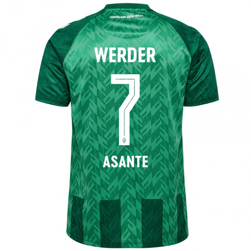 Niño Camiseta Davis Asante #7 Verde 1ª Equipación 2024/25 La Camisa Argentina