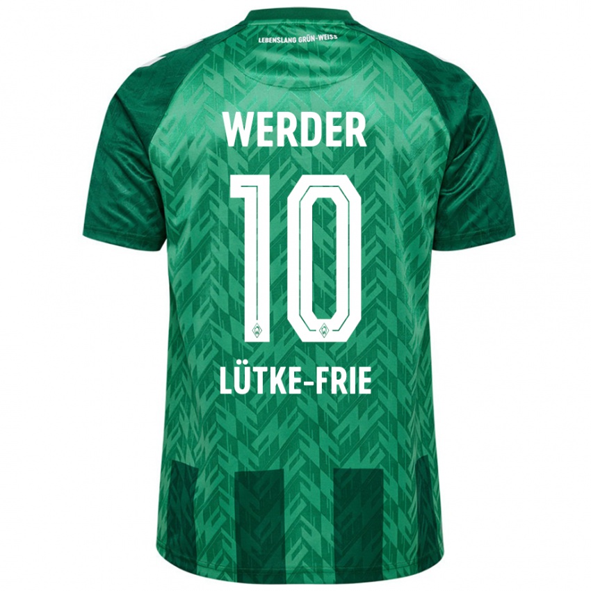 Niño Camiseta Dennis Lütke-Frie #10 Verde 1ª Equipación 2024/25 La Camisa Argentina