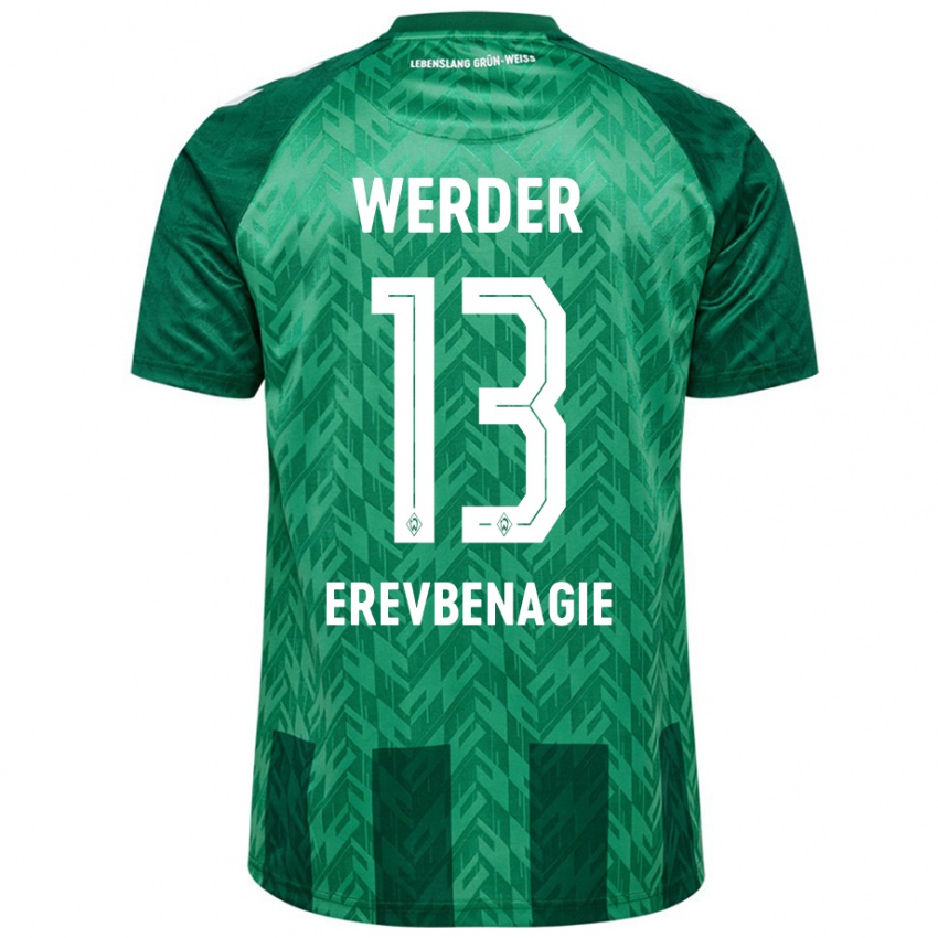 Niño Camiseta Paul Erevbenagie #13 Verde 1ª Equipación 2024/25 La Camisa Argentina