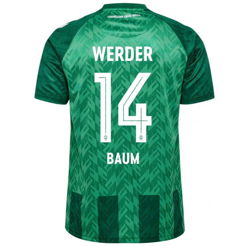 Niño Camiseta Lennart Baum #14 Verde 1ª Equipación 2024/25 La Camisa Argentina