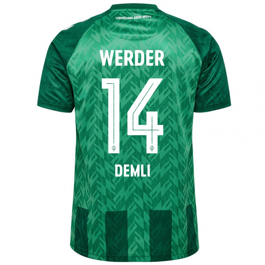 Niño Camiseta Rezan Demli #14 Verde 1ª Equipación 2024/25 La Camisa Argentina