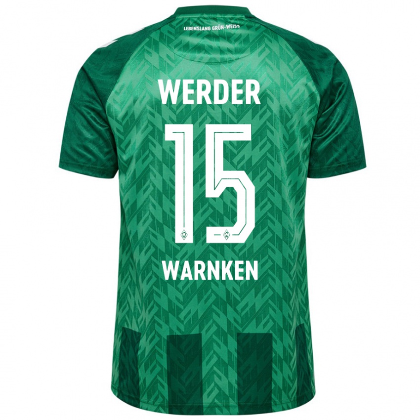 Niño Camiseta Jannes Warnken #15 Verde 1ª Equipación 2024/25 La Camisa Argentina