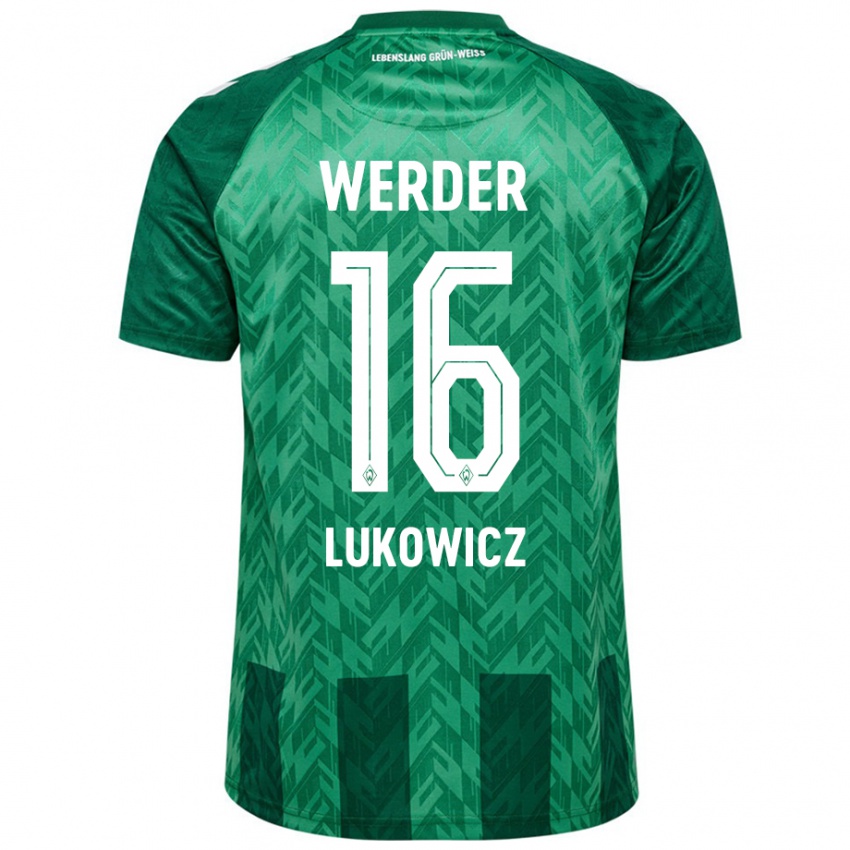 Niño Camiseta Maik Lukowicz #16 Verde 1ª Equipación 2024/25 La Camisa Argentina