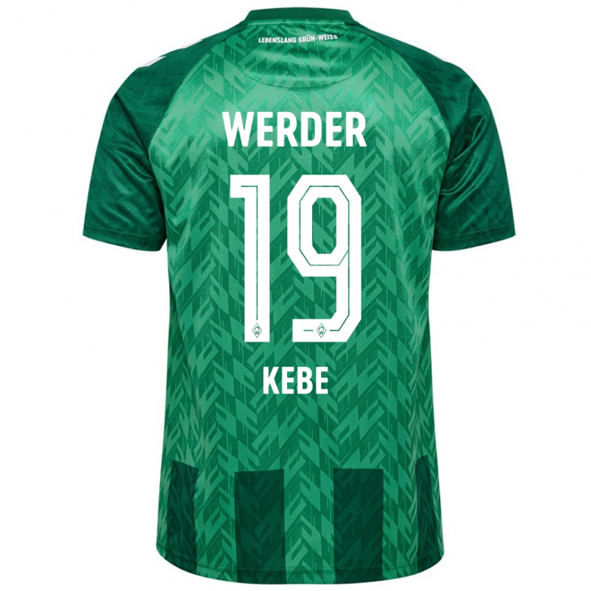 Niño Camiseta David Kébé #19 Verde 1ª Equipación 2024/25 La Camisa Argentina