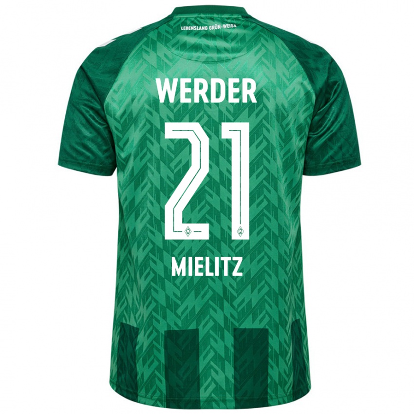 Niño Camiseta Sebastian Mielitz #21 Verde 1ª Equipación 2024/25 La Camisa Argentina