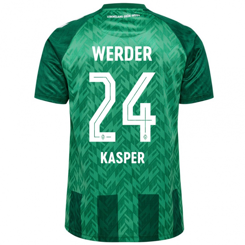 Niño Camiseta Dominik Kasper #24 Verde 1ª Equipación 2024/25 La Camisa Argentina