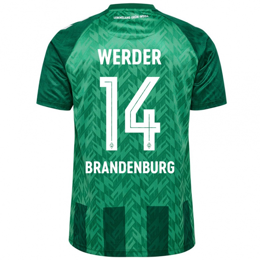 Niño Camiseta Michaela Brandenburg #14 Verde 1ª Equipación 2024/25 La Camisa Argentina