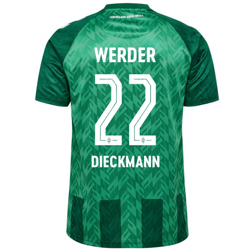 Niño Camiseta Rieke Dieckmann #22 Verde 1ª Equipación 2024/25 La Camisa Argentina