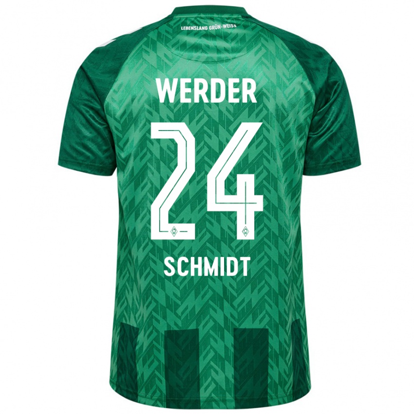 Niño Camiseta Lara Schmidt #24 Verde 1ª Equipación 2024/25 La Camisa Argentina