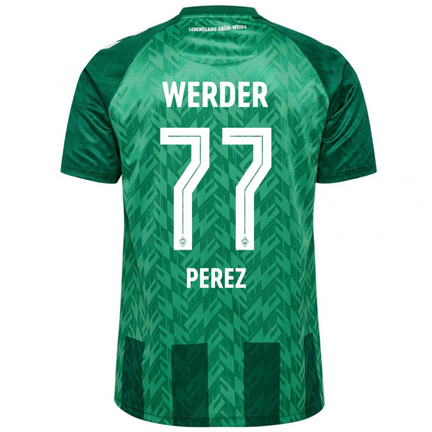 Niño Camiseta Catalina Pérez Jaramillo #77 Verde 1ª Equipación 2024/25 La Camisa Argentina